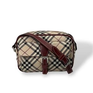 Burberry Shoulder Bag Camera Bag Nova Check Beige Nylon - Picture 1 of 16