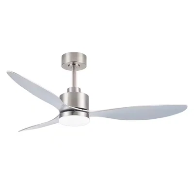 Sawyer 52 In. Integrated LED Indoor Brushed Nickel Ceiling Fans with Light and R - Image 1 of 4