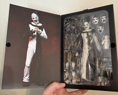 NEW RARE NECA VHTF TERRIFIER Art the Clown Ultimate 7" fig HORROR Leone In Hand! - Image 1 of 4