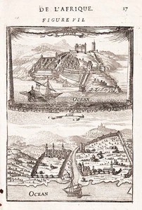Tanger Salé Tanger Maroc Afrique Gravure 1719 Mallet 340779 - Picture 1 of 1