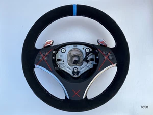 05-13 BMW M SPORT TECH 1/3/X E82/E87/E90/92/84 NEW ALCANTARA LEATHER shift BLUE - Picture 1 of 12