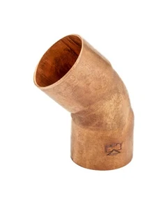 Codo de cobre Streamline W03050L 1-1/4 pulgadas 45 grados 700 PSI máximo (lote de 10) - Imagen 1 de 6