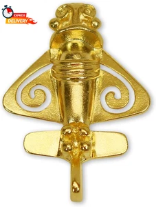 Echt Metall Quimbaya Flyer Pin 24K Gold Finish Pre-Colombian Ancient Alien Artifa - Bild 1 von 8