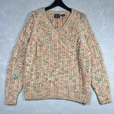 Suéter multicolor vintage Givenchy para Chesa 100 % acrílico tejido cuello en V talla: XL Foto 1 de 4