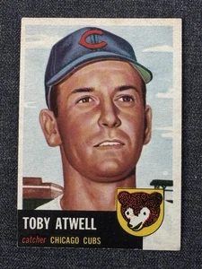 1953 TOPPS BASEBALL CARD #23 MAURICE TOBY ATWELL CHICAGO CUBS  EX - Picture 1 of 2