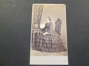 PHOTO CDV femme au bureau cliche BARTHELEMY NANCY - Picture 1 of 1