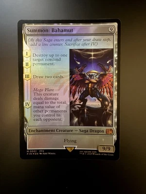 MTG Final Fantasy English Summon: Bahamut 0001 Foil - Image 1 of 2