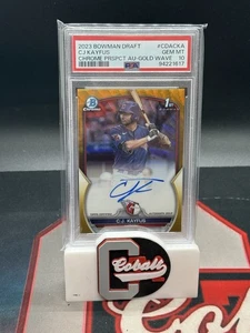 2023 Bowman Chrome Draft 1st CJ Kayfus Auto Gold Wave Refractor /50 PSA 10 💎 - Picture 1 of 1