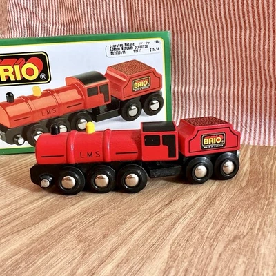 Brio THE LONDON MIDLAND SCOTTISH RAILWAY ENGINE #33411 Wooden Railway Red Sweden - Image 1 of 4