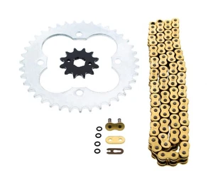 1991-1992 Honda TRX250R 250R 520-96 Gold O Ring Chain & Sprocket Silver 12/39 - Bild 1 von 4