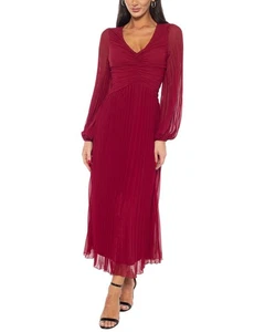 Vestido midi plisado de gasa Marina para mujer - Imagen 1 de 4