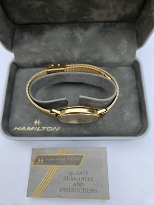 Reloj HAMILTON Obra Maestra Lleno de Oro 10k DE COLECCIÓN GRABADO Trasero Foto 1 de 4