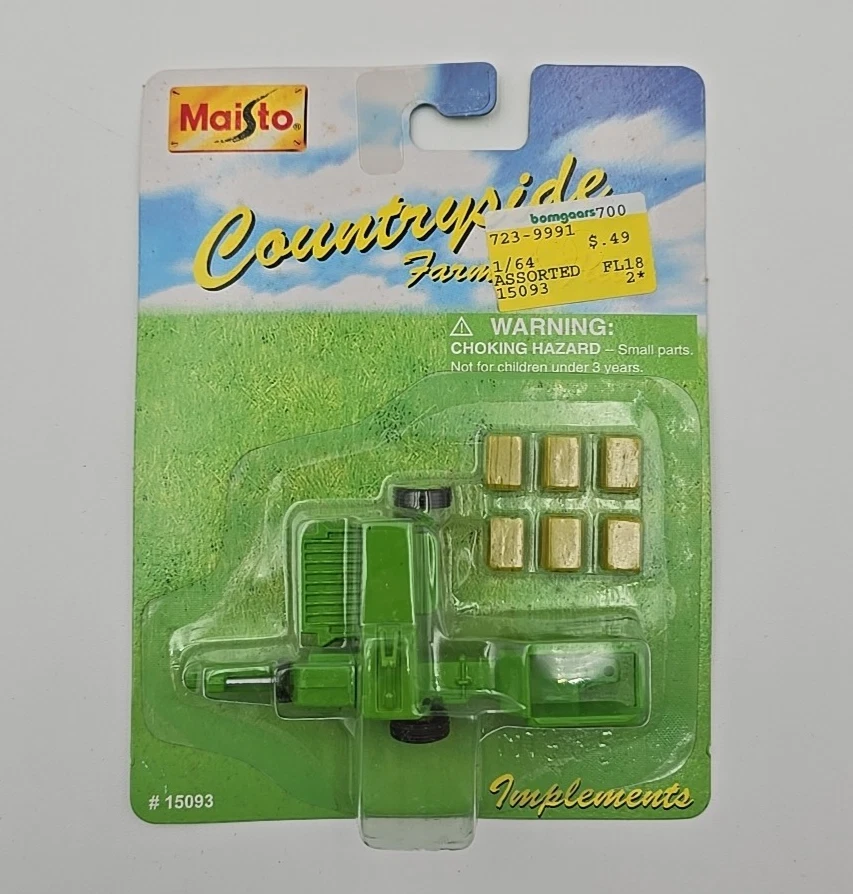Maisto 1998 Countryside Farm & Field Implements Rectangular Baler &Bales #15093 - Image 1 of 4