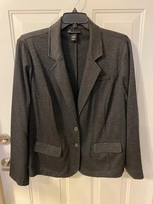 Blazer para mujer Lane Bryant talla grande gris oscuro espiga dos botones sin forro 28 Foto 1 de 4