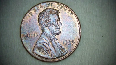 1999 Lincoln Memorial Cent - Retained Die Chip - Image 1 of 4