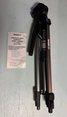 Ambico Graphite Gray Compact Video Tripod V-0554 - Image 1 of 4