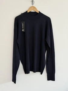 Jersey John Smedley “Miline” Cuello Tortuga Simulado Lana Fina Azul Marino XXL **NUEVO** - Imagen 1 de 14