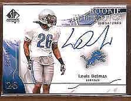 A1642- 2009 SP Authentic #341 Louis Delmas RC Auto /799 SAMPLE PIC - Image 1 of 1
