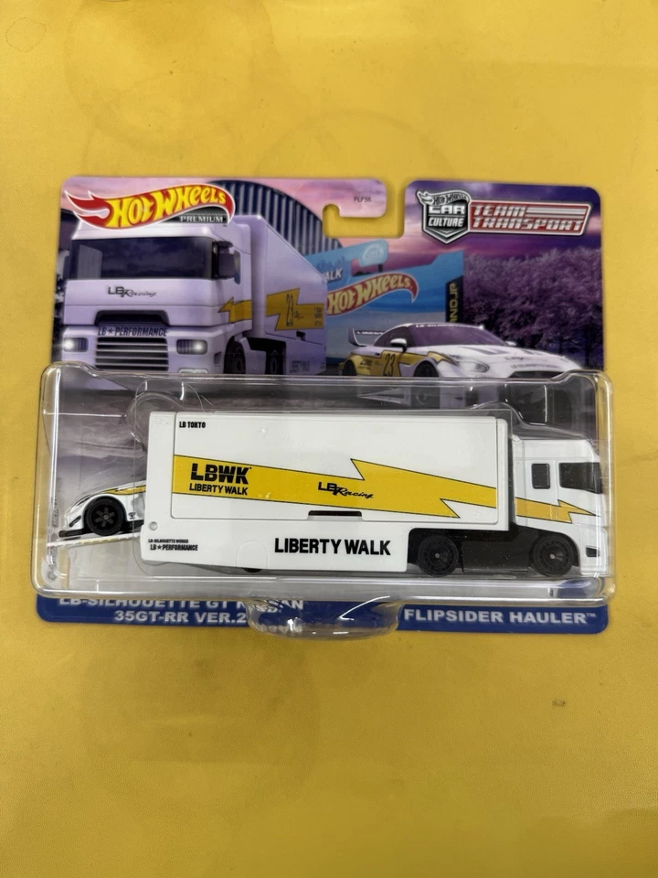 Camión Hot Wheels Premium Team Transport #56 LB Silhouette GT Nissan y Flipsider Foto 1 de 1