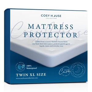 Luxury Mattress Protector - Blend of Rayon Derived from Bamboo - College Dorm... - Picture 1 of 7