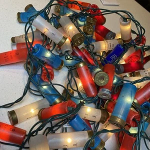 Homemade Christmas Shotgun Shell Lights 20’ Hunting Decor Western - Picture 1 of 5