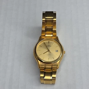 Mathey Tissot Mens Watch Quartz Vintage Gold Tone **READ** (For Parts Or Repair) - Picture 1 of 5
