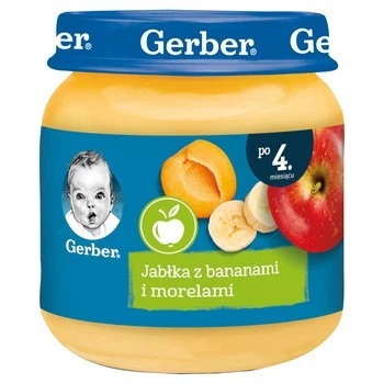 Gerber Dessert Mele con banane e albicocche dopo 4 mesi 125 G - Immagine 1 di 1