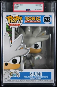Sonic the Hedgehog Silver 633 Funko Pop! PSA 8,5 casi nuevo-como nuevo+ - Imagen 1 de 3