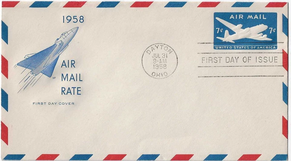 House of Farnam # UC26 1958 AirMail envelope - Image 1 of 1
