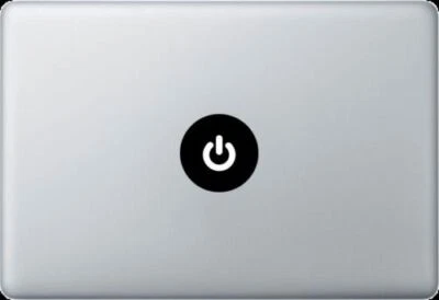 Power Symbol - Mac Apple Logo Laptop Vinyl Decal Sticker Macbook Gamer On Symbol - Image 1 of 3