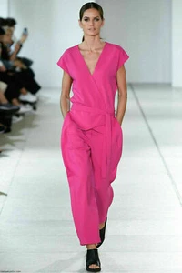 Mono holgado envolvente rosa fucsia ISSA LONDON UK12 8 - Imagen 1 de 4