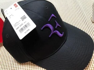 UNIQLO Roger Federer RF Cap Black Purple Hat Tennis NEW w/Tags From Japan - Picture 1 of 5