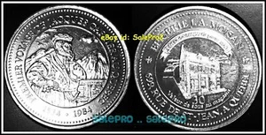 CANADA 1984 JACQUES CARTIER IN QUEBEC MAISON RARE $1 DOLLAR TOKEN COIN w/COA UNC - Bild 1 von 2