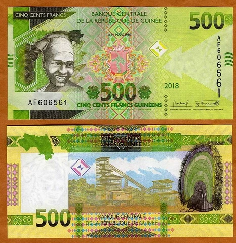 Guinea, 500 francs, 2018, P-New, UNC redesigned Cover