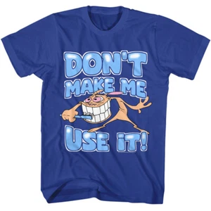 Camiseta para hombre Ren & Stimpy dibujos animados Ren con cepillo de dientes Don't Make Me Use It - Imagen 1 de 6