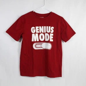 Children's Place Boy's XXL 16 Red "Genius Mode On" Short Sleeve Shirt - Picture 1 of 5