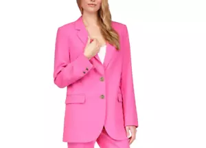 Michael Kors Women Two-Button Mensy Blazer Cerise Size 10 - Picture 1 of 2