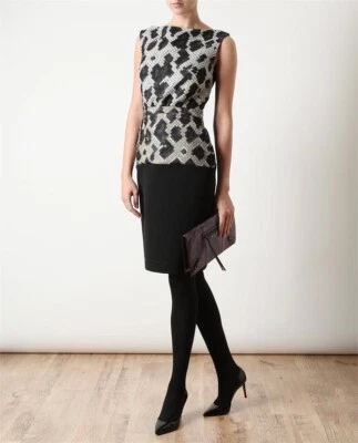 $1745 VESTIDO BALENCIAGA ESTAMPADO SERPIENTE RAYÓN/LANA 2012 COLECCIÓN OTOÑO TALLA 38 Foto 1 de 4