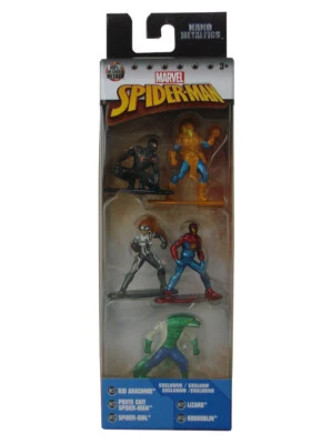 Jada Nano Metalfigs Spider-Man 5-Pack Marvel Proto Spider-Man Lizard Hobgoblin - Image 1 of 3