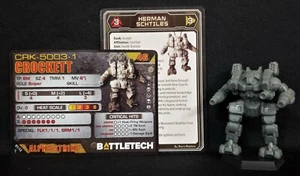Battletech Crockett Mech + Pilotkarten Alpha Strike Comstar Battle II Katalysator - Bild 1 von 3