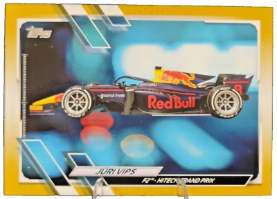 2021 Topps Formula 1 F1 Flagship Juri Vips Gold Parallel 10/50 #127 - Image 1 of 2