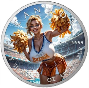 Canada 2025 Cheerleader 5 dollars 1 oz colorized silver coin - Imagen 1 de 5