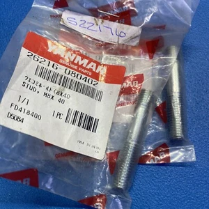 2 X YANMAR STUDS M8X40 MINI DIGGER EXCAVATOR 26216080402 26216-080402 - Picture 1 of 1