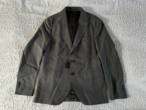 Massimo Dutti Mens Italian Wool Blazer Jacket Charocal Grey | UK 38 EU 48 - Picture 1 of 6