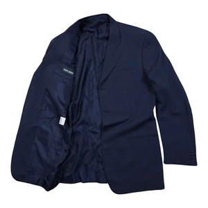 Giorgio Armani Wool and Silk Navy Blue Blazer Casual Oldmoney Men 50 - Picture 1 of 10