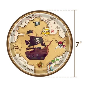 10 7" Pirate Plate Swashbuckler Birthday Party Tableware Event Decoration - Picture 1 of 3
