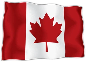 Calcomanía adhesiva de espejo retrovisor ventana parachoques coche bandera país Canadá 5"X4" - Imagen 1 de 1
