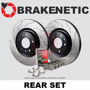 REAR BRAKENETIC Premium RS Slot Brake Rotors + Ceramic Pads BPK92128 - Picture 1 of 1