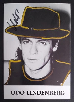 Udo Lindenberg AK Polydor Götterhämmerung 1984 orig. handsigniert ungeklebt Rar - Bild 1 von 2
