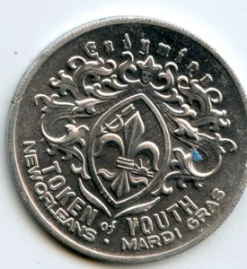 .Mardi Gras Doubloon Krewe of Endymion 1986 Aluminum - Picture 1 of 2
